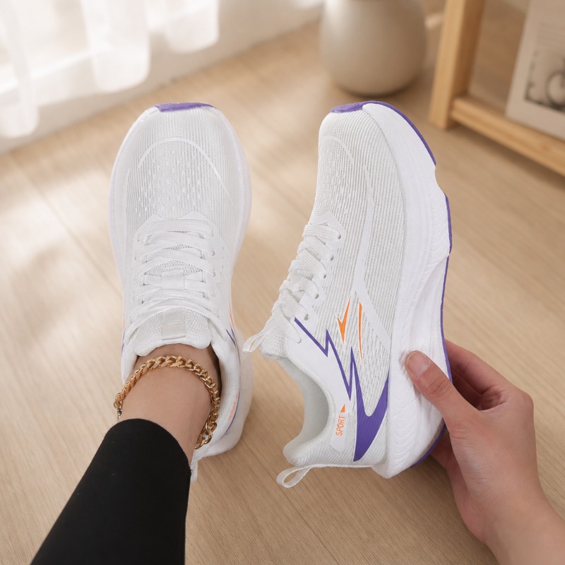 Wide Toe Box Running Sneakers - Damskie sneakersy z szerokim noskiem, oddychające,