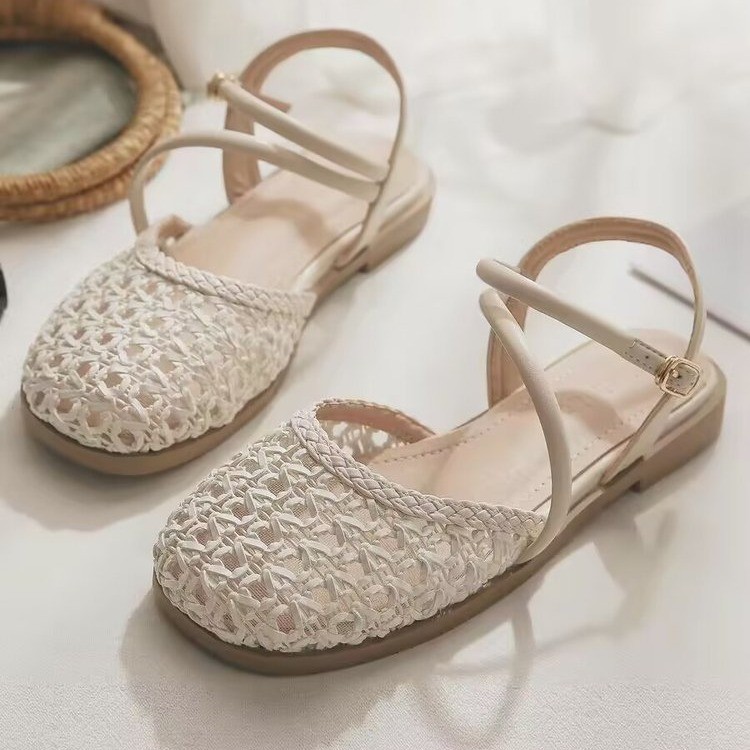 Sandals - Sandały damskie w stylu francuskim z