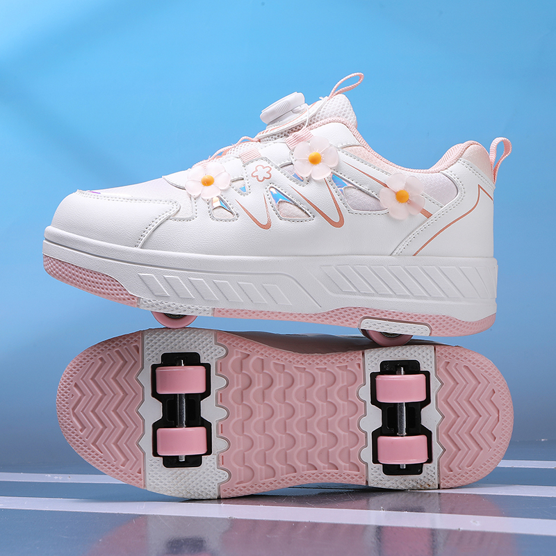 Sneakers - Dziecięce buty na rolkach, modne, na