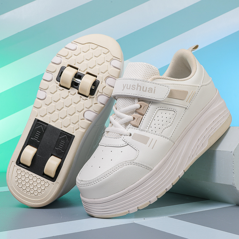 Running Shoes - Czterokołowe wrotki dla chłopców, niewidoczne czterokołowe
