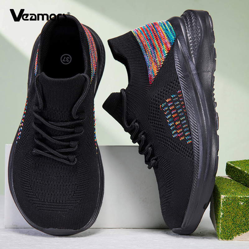 Oddychające sneakersy z siatec – Knit Fabric Lace Up Sneakers recenzja i cena